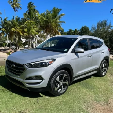 Grey Hyundai Tucson 2018 Limited 1.6T - Rental at Adventures Club Terrenas