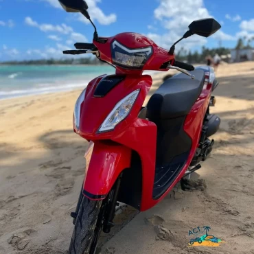 2024 Tauro Dio 110cc scooter, scooter rental, Adventures Club Terrenas, Las Terrenas de Samaná, Dominican Republic.