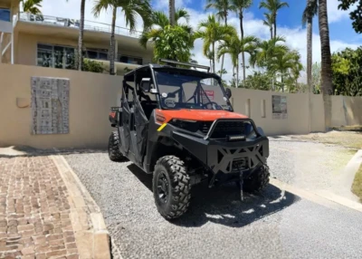 Polaris Ranger 1000 Premium side-by-side UTV available for rent at ACT Rent Car in Las Terrenas