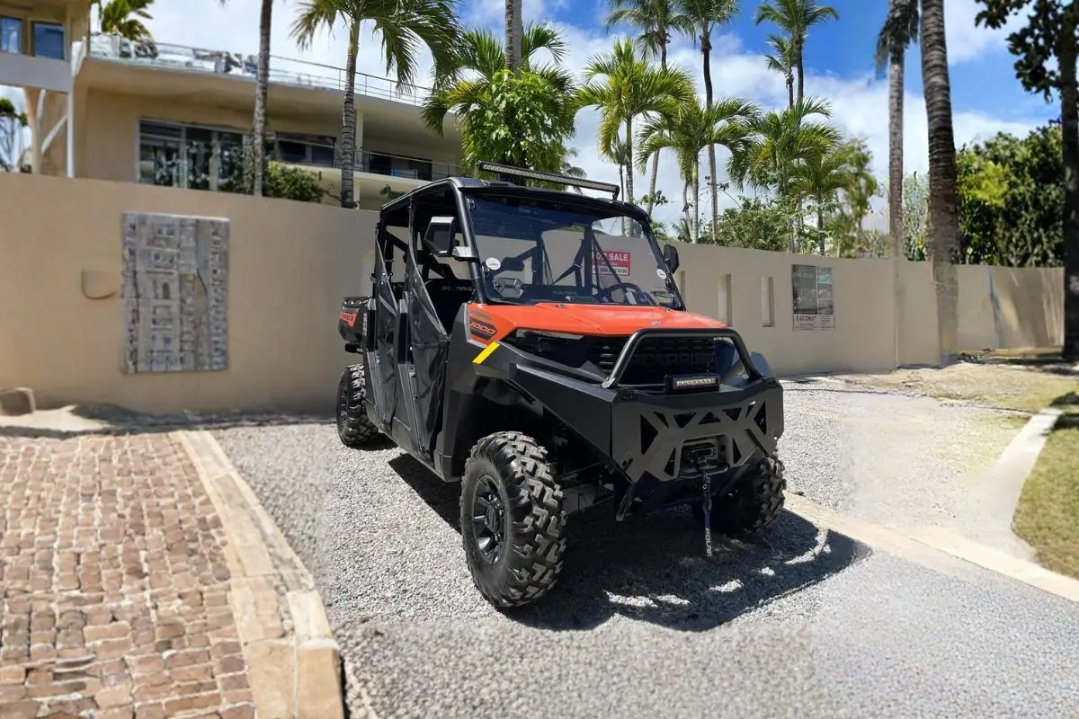 Polaris Ranger 1000 Premium side-by-side UTV available for rent at ACT Rent Car in Las Terrenas