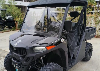 Black CF Moto Uforce 600 buggy rental in Las Terrenas for tours and adventures in Samaná.
